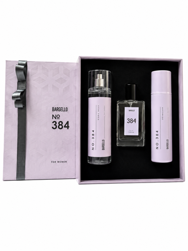طقم هدايا رقم 384 - عطر و ٢ بودى ميست - نسائي