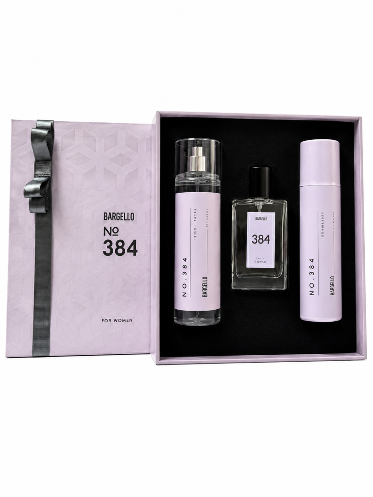 طقم هدايا رقم 384 – عطر و ٢ بودى ميست – نسائي